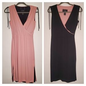 EXPRESS Pink/Black Reversible Dress WOMENS Size 3/4